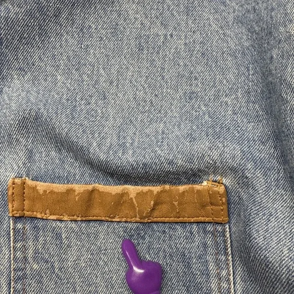 VTG Denim Chore Coat XL Heavy Duty Work Jacket Bucky Calamity Jeans USA Deadwood - Picture 9 of 13